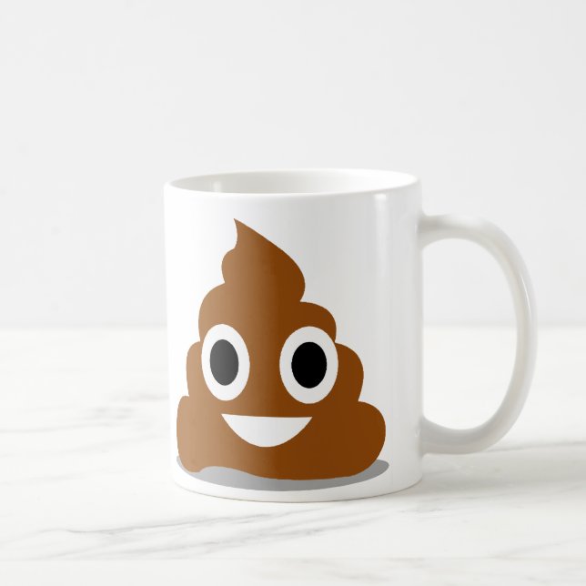 Kack Emoji Emoticon Funny Mug Kaffeetasse (Rechts)