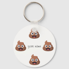 Kack Emoji Face und '' Dein Name hier " Schlüsselanhänger