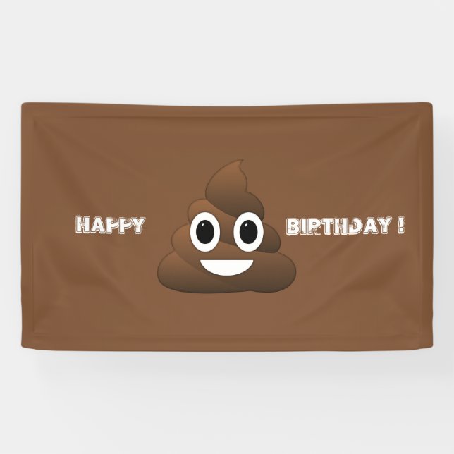 Kack Emoji Happy Birthday Banner (Horizontal)