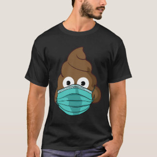 Kack Emoji mit Facemask Funny Quarantine Emo Gekac T-Shirt