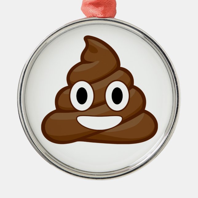 kack Emoji Ornament Aus Metall (Vorne)