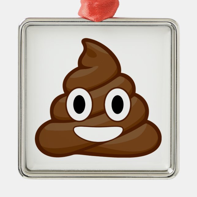kack Emoji Ornament Aus Metall (Vorne)