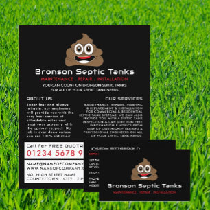 Kack Emoji, Septic Company, septische Ingenieur Ad Flyer
