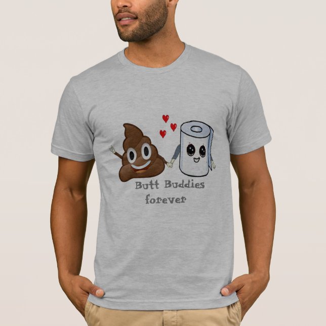kack Emoji Toilettenpapier Hintern-Freunde für imm T-Shirt (Vorderseite)