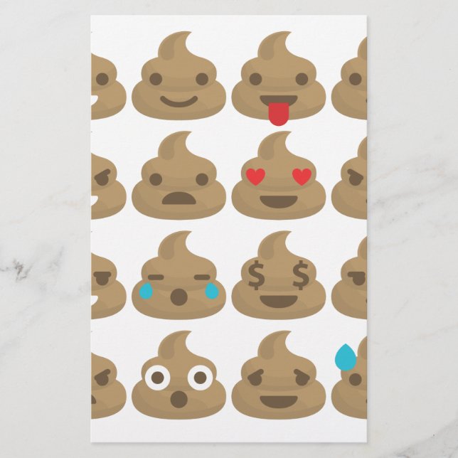 kack Emojis Briefpapier (Vorderseite)