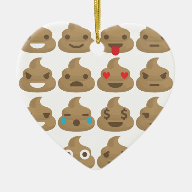kack Emojis Keramikornament (Vorne)