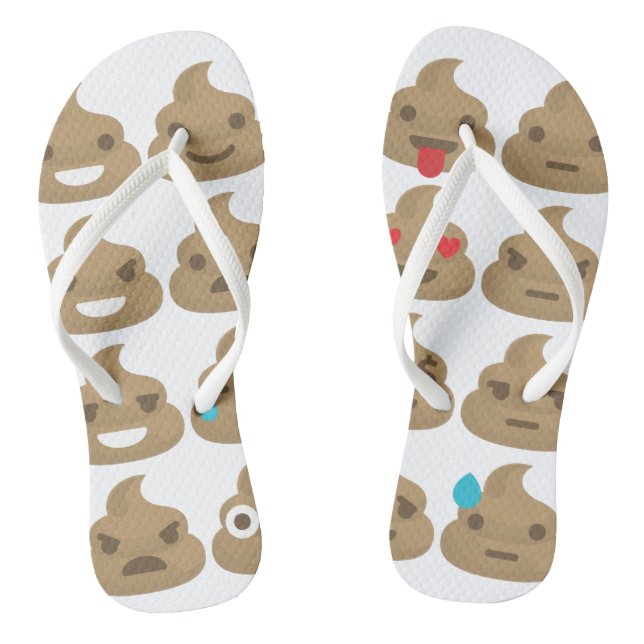 kack Emojis Sandalen Schuhe Flippen Flops (Fußbett)