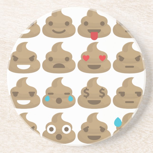 kack Emojis Untersetzer (Vorne)