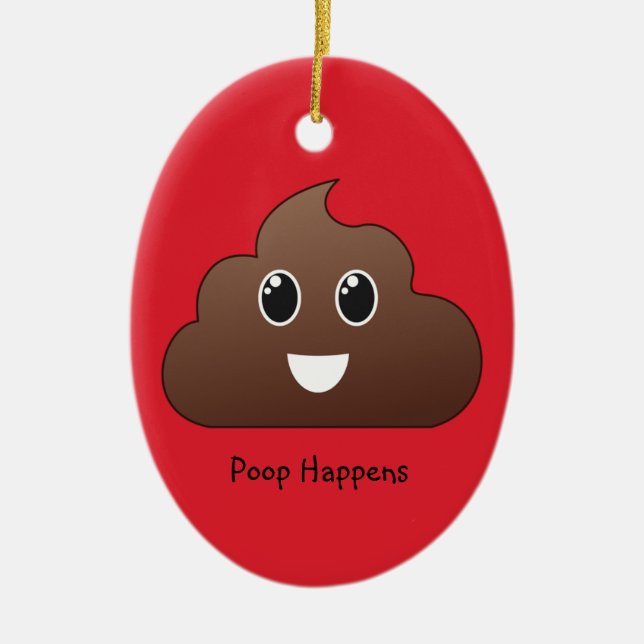 Kack Happens Emoji Ornament (Vorne)