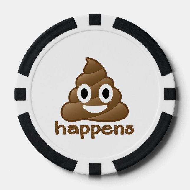 Kack Happens Emoji Pokerchips (Vorderseite)