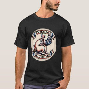 Kack Hund Französisch Bulldog Old School Tattoo St T-Shirt