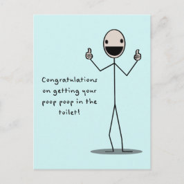 Kack in der Toilette Postkarte