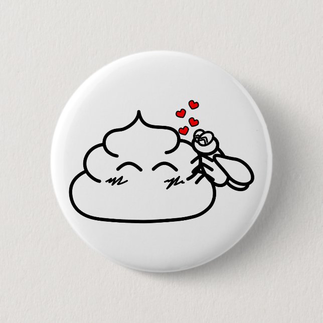 Kack in Liebe - Brootsch the PooPoo Button (Vorderseite)