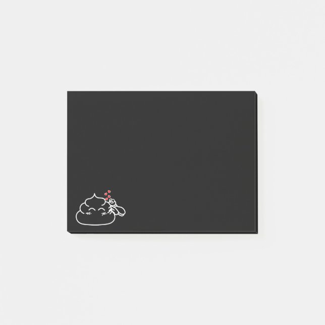 Kack in Liebe - Brootsch the PooPoo Post-it Klebezettel (Vorderseite)