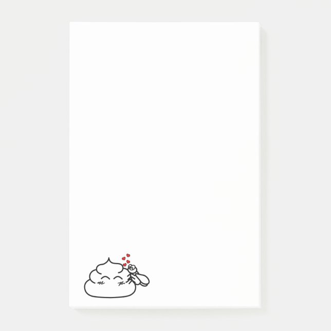 Kack in Liebe - Brootsch the PooPoo Post-it Klebezettel (Vorderseite)