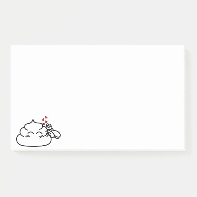Kack in Liebe - Brootsch the PooPoo Post-it Klebezettel (Vorderseite)