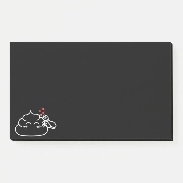 Kack in Liebe - Brootsch the PooPoo Post-it Klebezettel (Vorderseite)