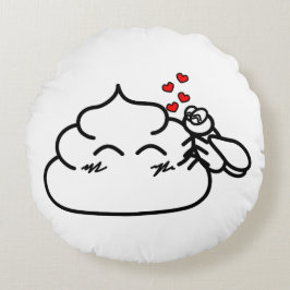 Kack in Liebe - Brootsch the PooPoo Rundes Kissen