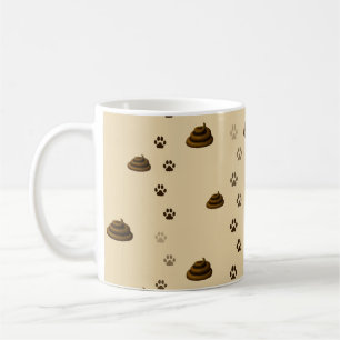 Kack & Paw druckt Niedliche Messy Pets Tierfreunde Kaffeetasse