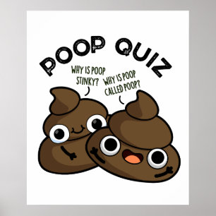 Kack Quiz Funny Poo Pun Poster