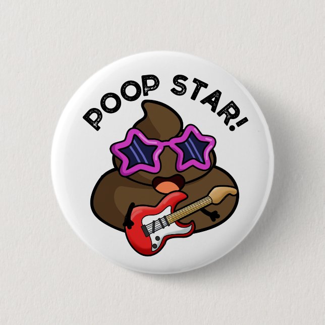 Kack Star Funny Pop Star Pun Button (Vorderseite)