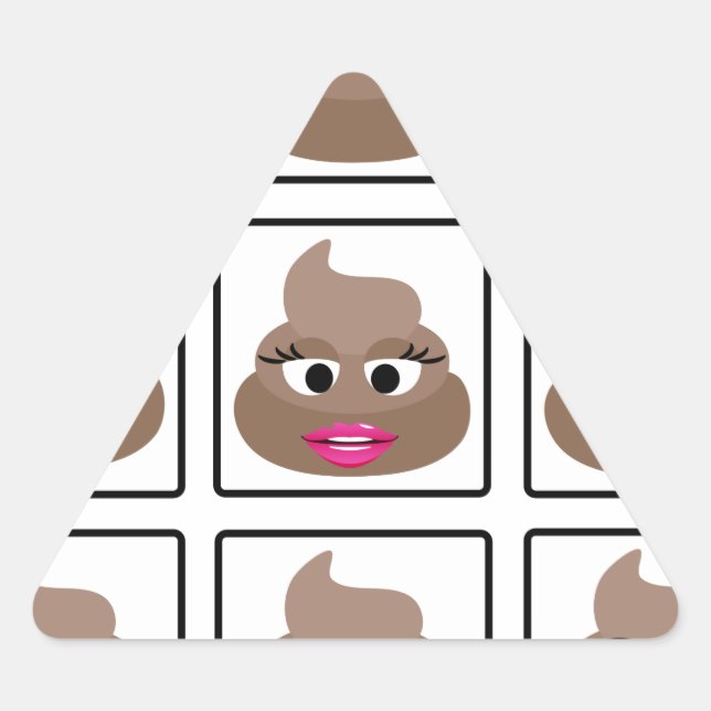 Kack viele Gesichter Dreieckiger Aufkleber (Vorderseite)