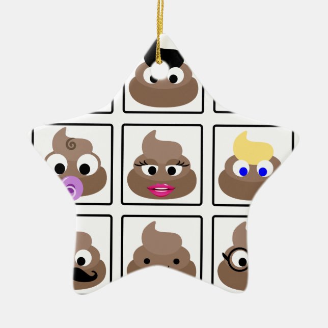 Kack viele Gesichter Keramik Ornament (Vorne)