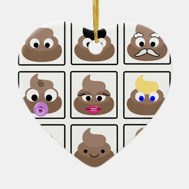 Kack viele Gesichter Keramikornament (Vorne)