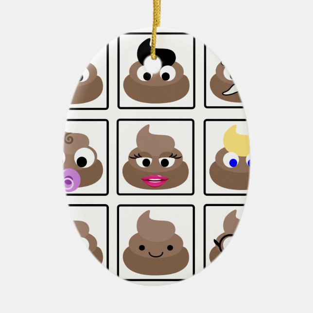 Kack viele Gesichter Keramikornament (Vorne)