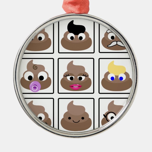 Kack viele Gesichter Ornament Aus Metall (Vorne)