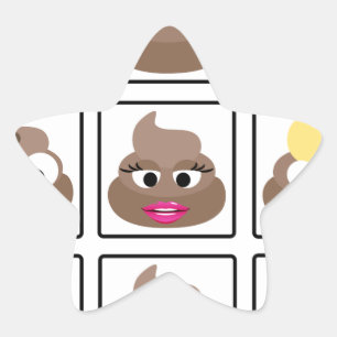 Kack viele Gesichter Stern-Aufkleber