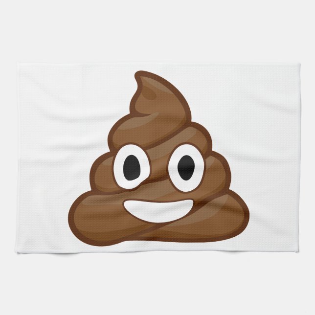 Kacka-Emoji Geschirrtuch (Horizontal)