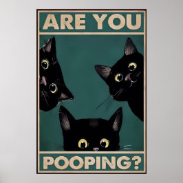 Kacke du? Funny Black Cats Poster