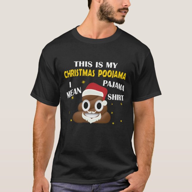 Kacken Sie Emoji, das dieses mein Weihnachten T-Shirt (Vorderseite)