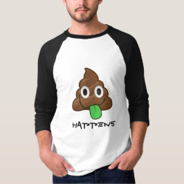 kacken Sie emoji glücklichen grünen Bierst. T-Shirt