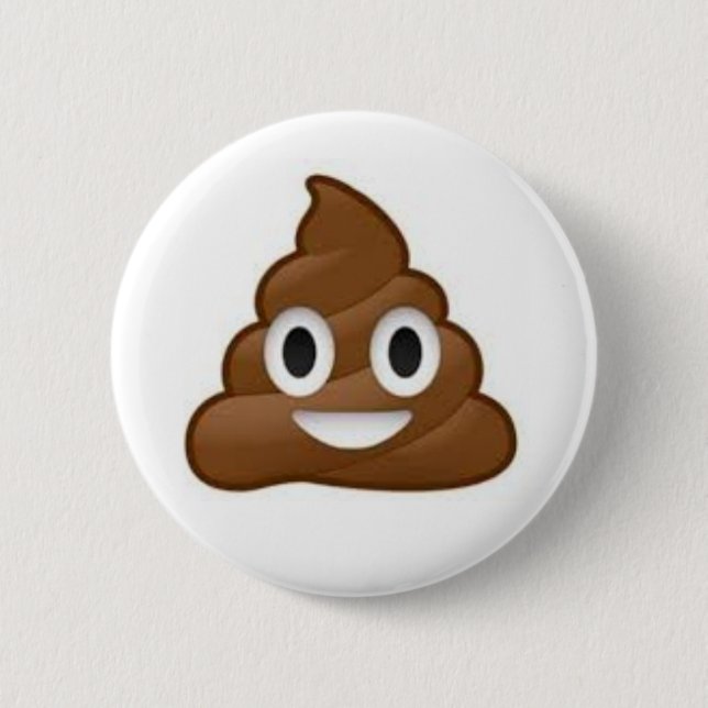 Kacken Sie Emoji Knopf Button (Vorderseite)