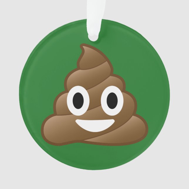 Kacken Sie Emoji Weihnachtsverzierung Ornament (Vorderseite)