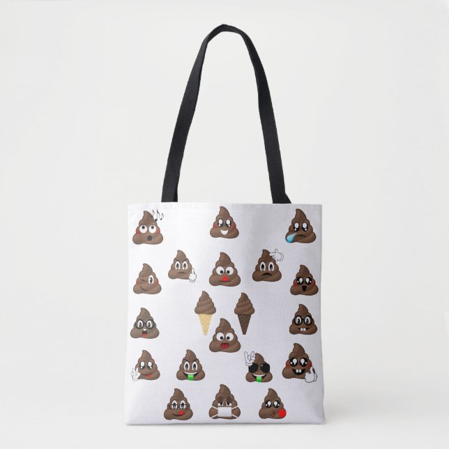 Kacken Sie Emojis reichlich Taschen-Tasche (Vorderseite)