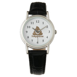 Kacken Sie geschieht Emoji Armbanduhr