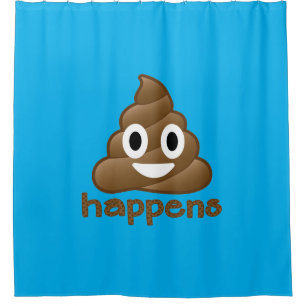 Kacken Sie geschieht Emoji Duschvorhang