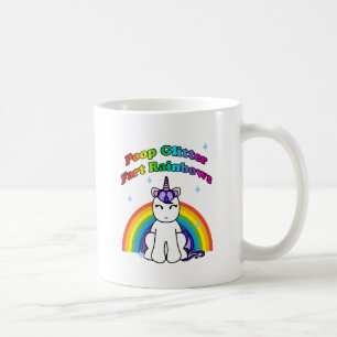 Kacken Sie Glitzer-Furz-Regenbogen Kaffeetasse