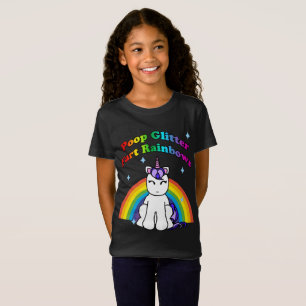 Kacken Sie Glitzer-Furz-Regenbogen T-Shirt