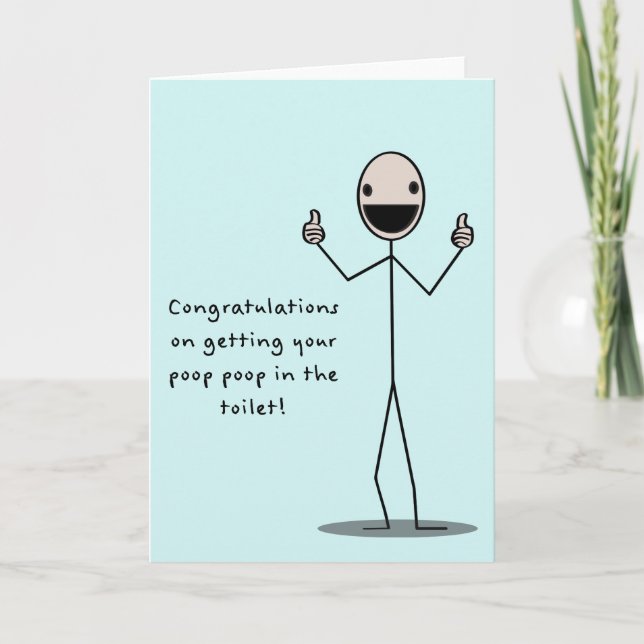 Kacken Sie kacken in der Toilette Karte (Vorderseite)