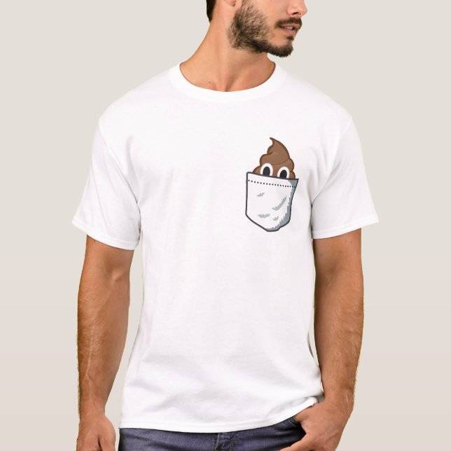 Kacken Sie Tasche. Lustiger emoji T - Shirt (Vorderseite)