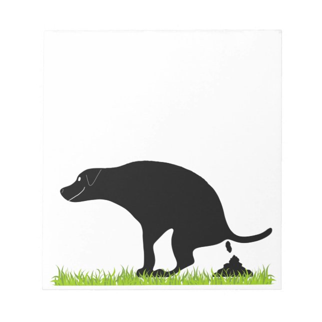 Kackend Dog Notepad Notizblock (Vorderseite)