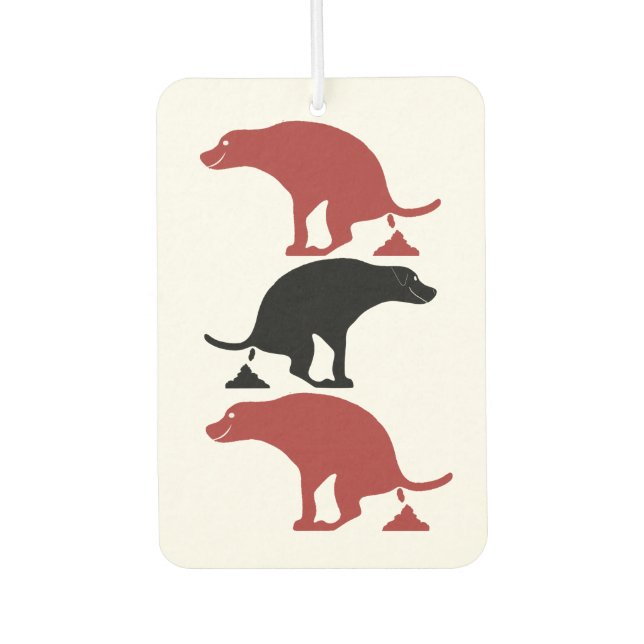 Kackend Hunde Autolufterfrischer (Vorderseite)