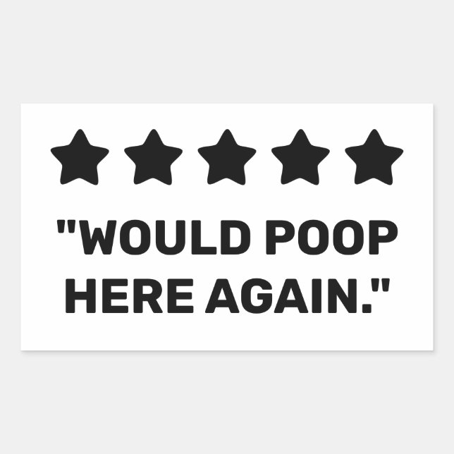 Kackte hier wieder rechteckiger aufkleber (Vorderseite)