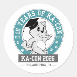 KACON 2026 Logo-Aufkleber Runder Aufkleber