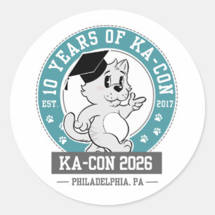 KACON 2026 Logo-Aufkleber Runder Aufkleber
