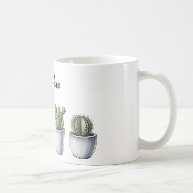 Kactus-Aquarell-Tasse Kaffeetasse (Rechts)